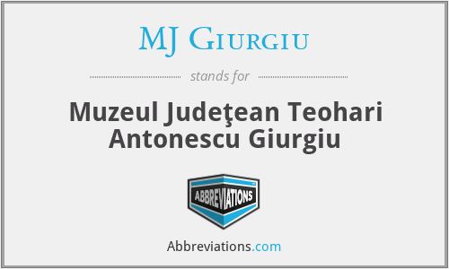 What does MJ GIURGIU stand for?